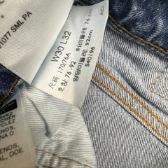Levi's 512 Jeans Mens 30x30 Blue Slim Taper Medium Wash Distress Stretch Denim Pants