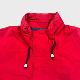 Vintage 90s Nautica Jacket Mens XL Red Full Zip Faded Outdoor Heavy Coat