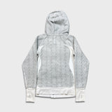 Lululemon Scuba Hoodie III Womens Size 6 White Dottie Eye Full Zip Hooded Sweater