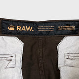 G-Star Raw 3301 Pants Mens 36x30 Brown 3D Straight Relaxed Utility Cargo Trouser