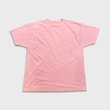 Vintage 90s Cat Window T Shirt Mens Large Pink Floral Nature Graphic Art Tee
