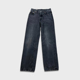 Levi's 501 '90s Style Jeans Womens 24x30 Black Original Fit Straight Dark Wash Denim Pants