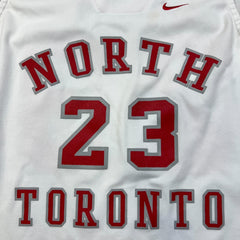 Vintage Y2K Nike North Toronto Huskies #23 Jersey Mens Medium White Basketball Team