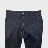 Dickies Pants Mens 34x28 Black Skinny Straight Workwear Casual Chino Trousers