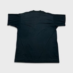 Vintage 90s Grizzly Bear Waterfall T Shirt Mens XL Black Nature Faded Animal Tee