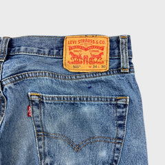 Levi's 505 Jeans Mens 34x30 Blue Regular Fit Straight Leg Medium Wash Denim Pants