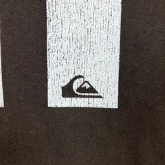 Vintage Y2K Quiksilver T Shirt Mens Large Brown HI Mountain Logo Faded Outdoor Graphic Tee