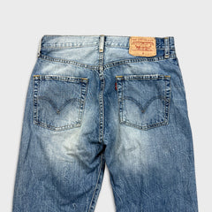 Vintage Y2K Levi's 501 Jeans Mens 30x31 Blue Original Straight Light Wash Denim Pants