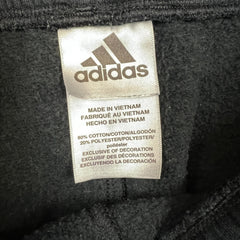 Vintage Y2K Adidas Sweatpants Mens Large Black 3 Stripes Spell Out Taper Leg Jogger