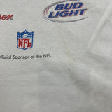 Vintage Y2K New England Patriots T Shirt Mens XL White Budweiser Bud Light NFL Football