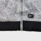 Vintage 90s Reebok Jacket Mens Medium Black Full Zip Reversible Hooded