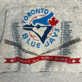 Vintage 1993 Toronto Blue Jays Hoodie Mens Medium Gray USA World Series Champions MLB Baseball