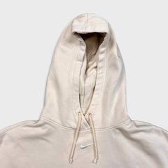 Nike Sportswear Hoodie Mens Large Beige Center Swoosh Hooded Sweater