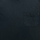 Vintage 90s Blank Pocket T Shirt Mens XL Black Single Stitch Faded Distressed Tee