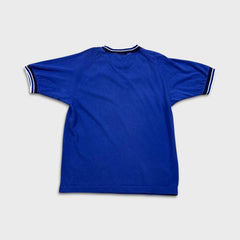 Vintage 90s Gap T Shirt Mens Small Blue USA Blank Ringer Short Sleeve Tee
