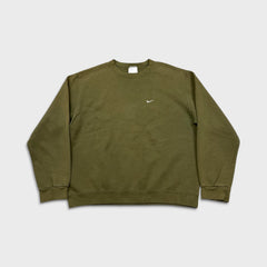 Vintage Y2K Nike Sportswear Sweatshirt Mens Large Green USA Faded Pullover