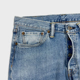 Levi's 501 S Jeans Womens 31x30 Blue Skinny Taper Leg Light Wash Faded Denim Pants