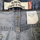 Vintage Y2K Levi's 516 Jeans Mens 36x30 Blue Slim Fit Straight Leg Light Wash Distress Denim Pants