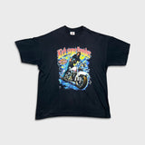 Vintage 1988 Harley Davidson Kick Some Thunder T Shirt Mens XL Black Faded USA Tee