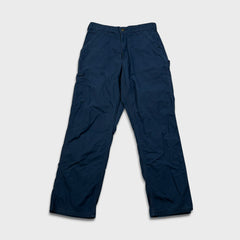 Carhartt Pants Mens 30x30 Blue Loose Fit Carpenter Workwear Hammer Loop Canvas
