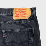 Levi's 501 Jeans Mens 36x32 Black Original Straight Leg Dark Wash Button Fly Denim Pants