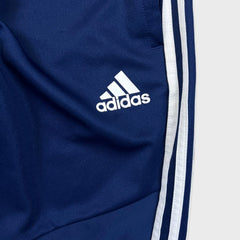 Adidas Track Pants Mens Small Blue Essentials 3 Stripe Training Athletic Jogger