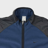 Vintage Y2K Nike Fit Therma Fleece Mens Medium Blue Swoosh Sportswear Full Zip Outdoor Jacket