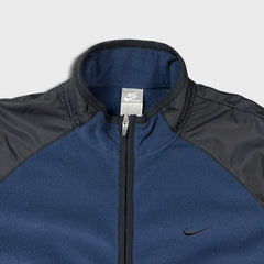 Vintage Y2K Nike Fit Therma Fleece Mens Medium Blue Swoosh Sportswear Full Zip Outdoor Jacket