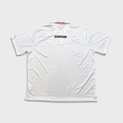 Nike Syracuse University Polo Shirt Mens 2XL White Dri Fit Sportswear