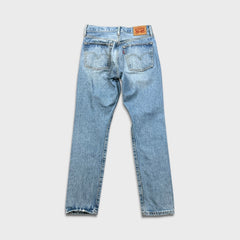 Levi's 501 S Jeans Womens 26x28 Blue Skinny Light Wash Distressed Faded Denim Pants