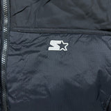 Vintage 90s Starter Vest Jacket Mens Large Black Full Zip Puffer Down