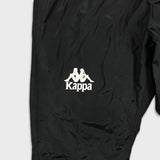 Kappa Track Pants Mens Large Black Lightweight Athletic Taper Leg Gym Jogger