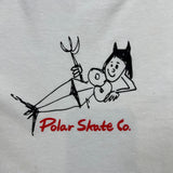 Polar Skate Devil Woman T Shirt Mens XS White Skateboard Punk Graphic Tee