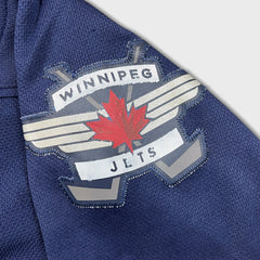 Vintage Reebok Winnipeg Jets NHL Hockey Jersey Mens XL Blue Stitched Sports Team
