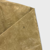 Vintage 90s Suede Jacket Mens Medium Beige Full Zip Outdoor Italian Bomber