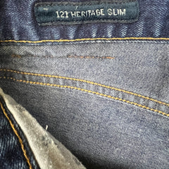 Lucky Brand Jeans Mens 30x30 Blue 121 Heritage Slim Stretch Dark Wash Denim Pants