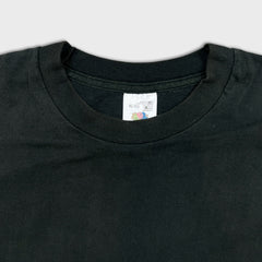 Vintage 90s Fruit of The Loom Blank T Shirt Mens XL Black Single Stitched Tee