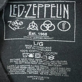 Led Zeppelin T Shirt Mens Large Black US Tour Graphic Band Short Sleeve Tee