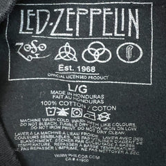 Led Zeppelin T Shirt Mens Large Black US Tour Graphic Band Short Sleeve Tee