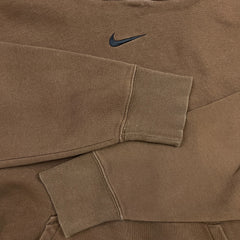 Nike Sportswear Hoodie Mens Large Brown Center Swoosh Pullover Hooded Sweater