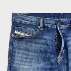 Diesel Industry Jeans Mens 34x33 Blue Medium Wash Stretch Slim Straight Denim Pants