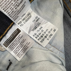 Levi's 511 Jeans Mens 33x32 Blue Slim Fit Mid Rise Dark Wash Stretch Denim Pants