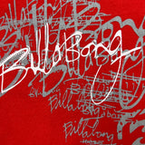 Vintage 90s Billabong T Shirt Mens Medium Red Graffiti Graphic Short Sleeve Tee