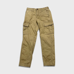 American Eagle Pants Mens 28x27 Beige Flex Slim Faded Taper Leg Trousers Cargo