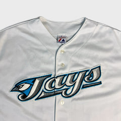 Vintage Y2K Majestic Vernon Wells Toronto Blue Jays Jersey Mens 2XL White MLB Baseball