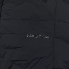 Nautica Jacket Mens Large Blue Reversible Fleece Full Zip Heavy Coat Outdoor
