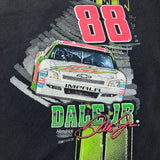 Vintage Y2K Dale Earnhardt Jr Shirt Mens XL Black Faded NASCAR Racing Long Sleeve Tee