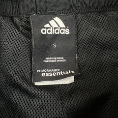 Adidas Track Pants Mens Small Black Essentials 3 Stripes Trefoil Athletic Jogger