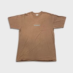 Vintage 90s Mossimo T Shirt Mens Medium Brown Faded Single Stitch Distressed Tee