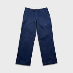 Dickies Pants Mens 34x29 Blue Regular Straight Faded Workwear Chino Trouser